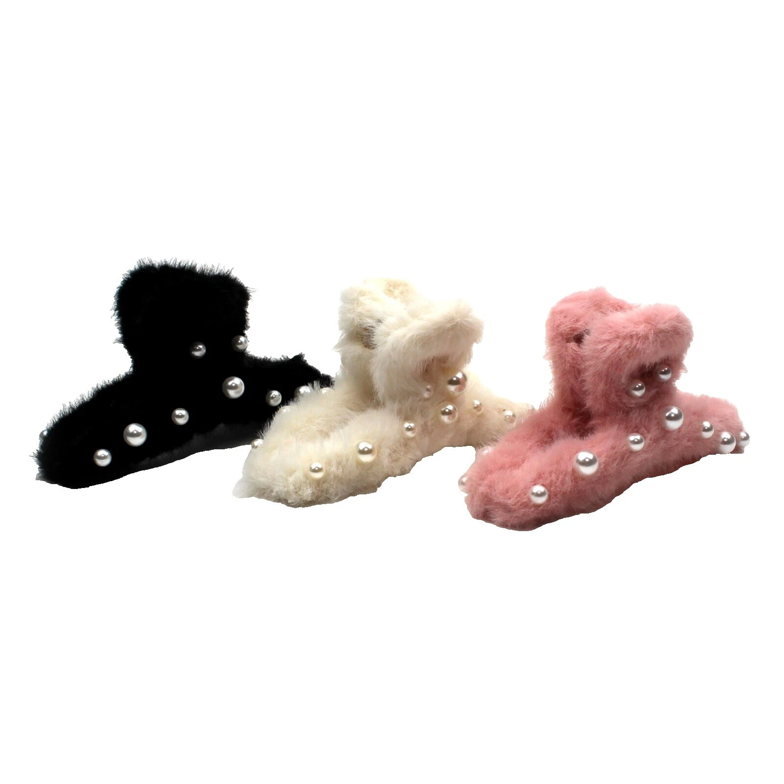 Garras de Cabello Pelo Blanco Acrílico para Mujeres