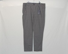 Ben Sherman Plaid Trousers New Slim Fit Charcoal Stretch 38x32 Mens Slacks