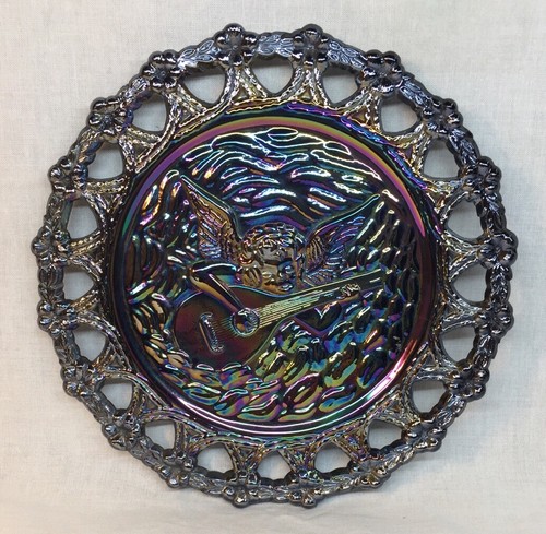 Westmoreland Amethyst Carnival Angel Plate Made For Levay In 1974 LIMITED - 第 3/8 張圖片