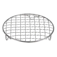 Round Cooking Rack 6-inch Stainless Steel Cross Wire Barbecue Grill with Legs