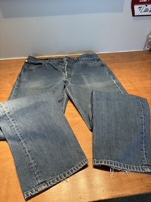 デニム+ジーンズ LEVIS 00s 501XX BLUE JEANS 501 0000 Vintage Levi's 501xx 0000 Blue Denim Jeans 35x38 Made In USA