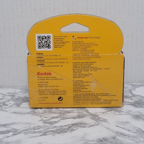 Kodak 30C 1022854 Tri-Color Ink Cartridge Sealed in Box KODAK INK - Picture 2 of 5