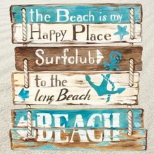 Boston International - Happy Place At The Beach Luncheon Napkin - L863700
