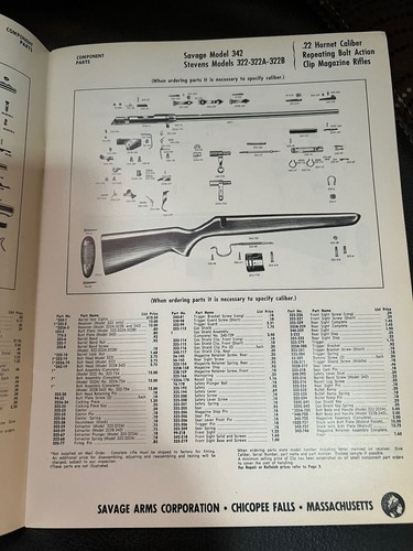 1955 Savage Component Parts Catalog & 1957 Price List - Picture 9 of 14