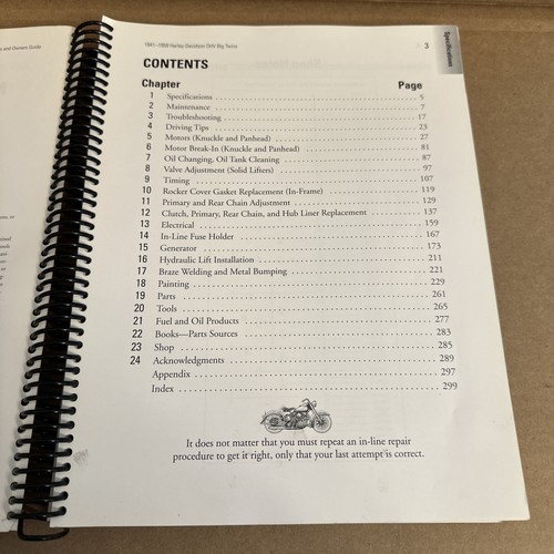 MECHANICS & OWNERS GUIDE TO 1941-1959 HARLEY-DAVIDSON By Kirk Perry & Stett - Picture 15 of 24