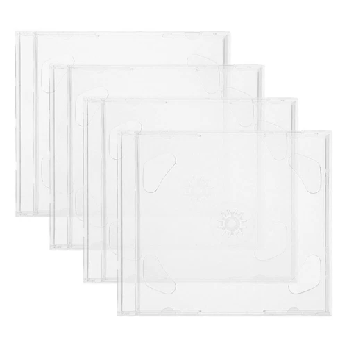  4pcs CD Storage Boxes Replacement DVD Disc Reusable Case CD Storage Boxes CD