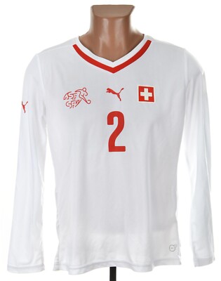 SWITZERLAND 2014/2016 AWAY FOOTBALL SHIRT SIZE L WOMEN MATCH WORN ISSUE 2