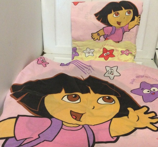 Dora The Explorer 2 Pc. Twin Bed Sheet Set, Flat & Pillowcase | eBay