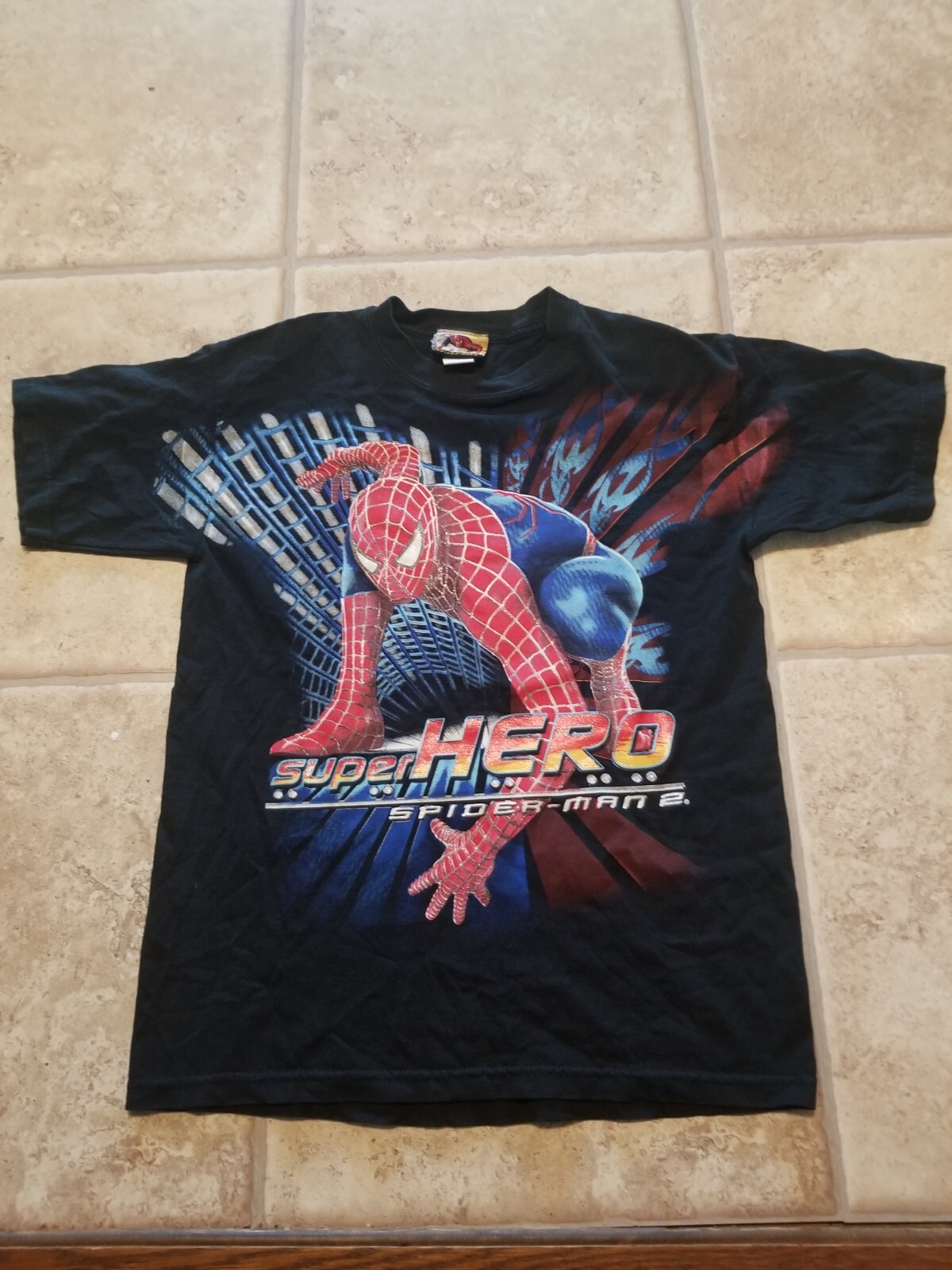 Vintage Spiderman 2 Movie Promo Shirt 2004 Mens Small READ DESCRIPTION