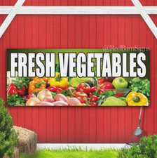 FRESH VEGETABLES Advertising Banner Vinyl Sign Farm Potatoes Produce Onion