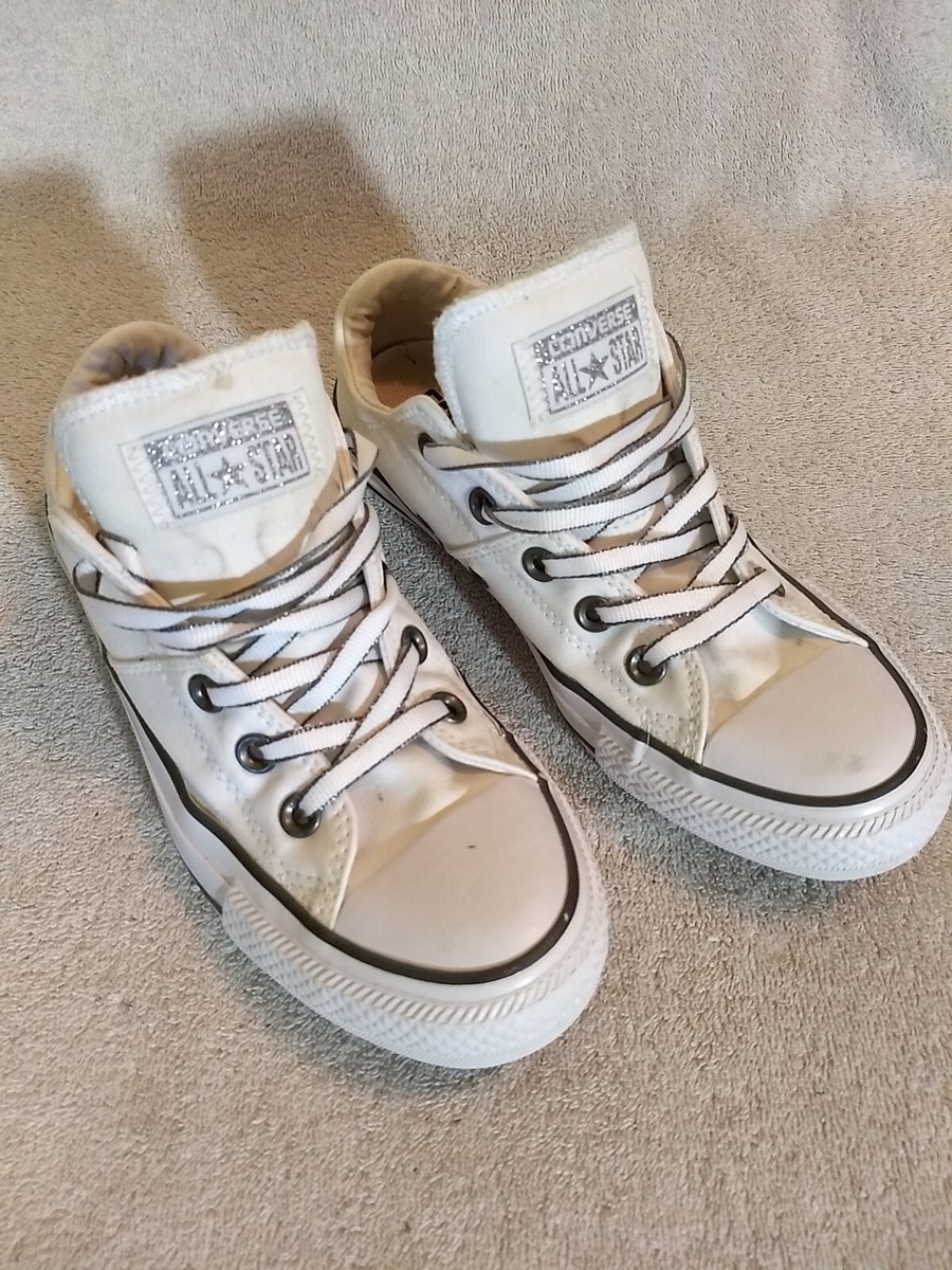 Converse (WMNS) All Star White Canvas Sneakers, Size: 6