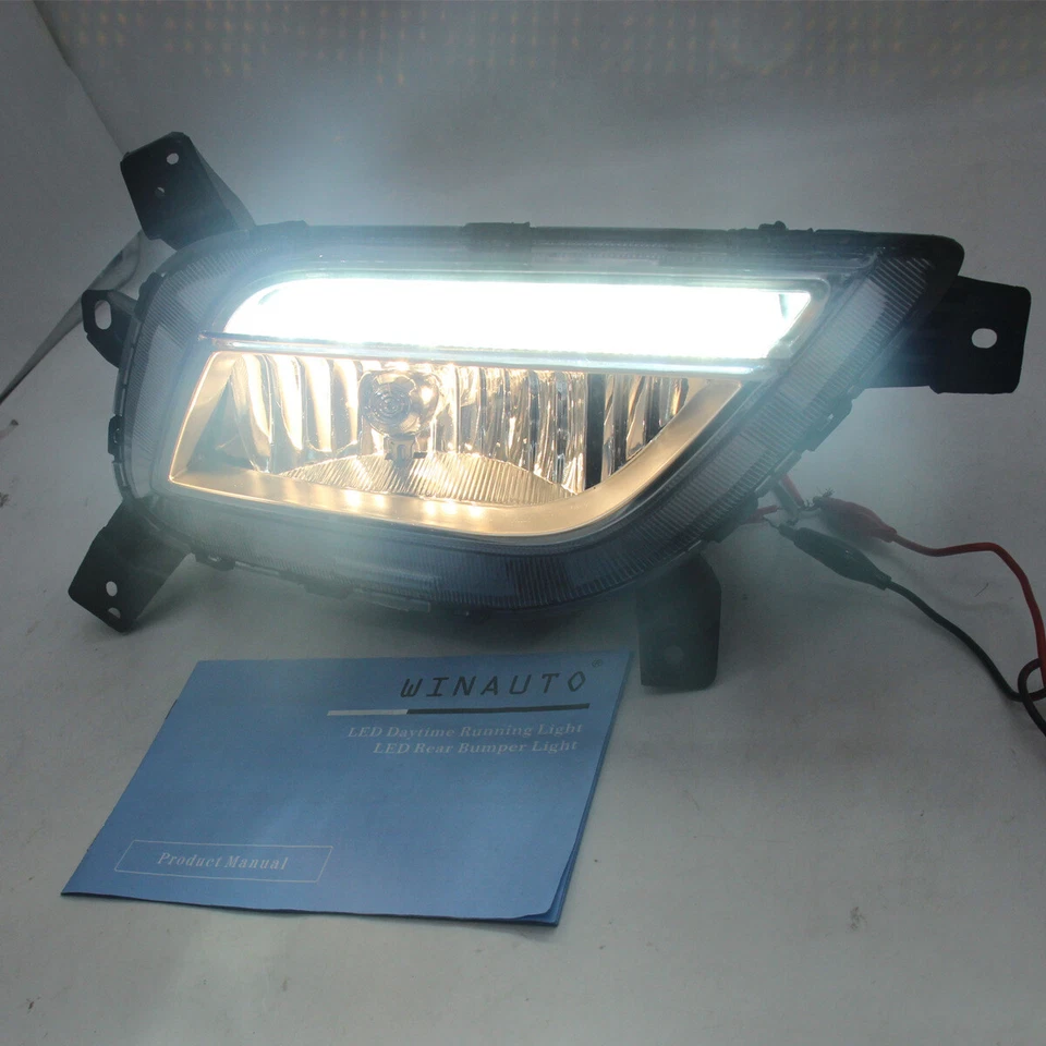 Luz de circulación diurna LED antiniebla parachoques delantero DRL 2x para Kia Niro 2017-2019 Foto 3 de 4