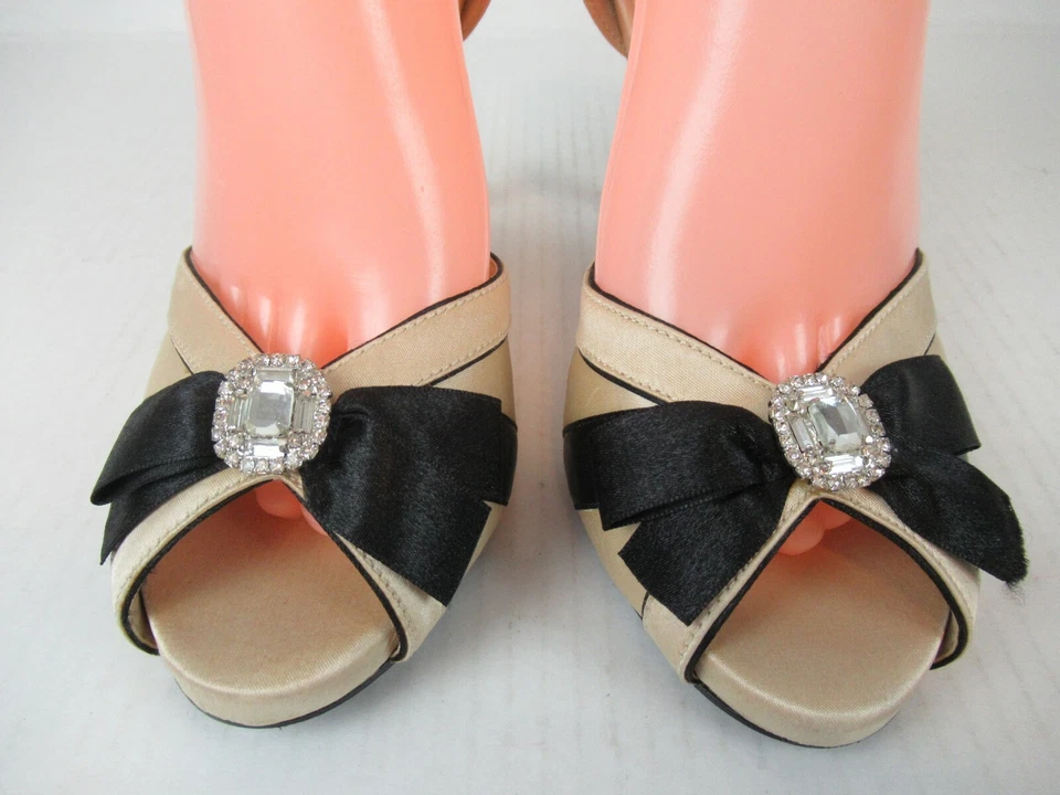 Sapatos femininos Alfani 2351 salto alto biqueira aberta sola de couro tamanho 8M varejo $69 - Imagem 3 de 4