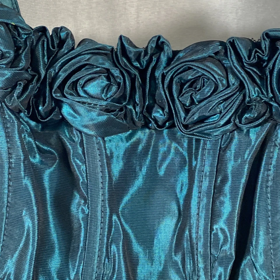 Roberta Formal Dress Womens XS Sleeveless Layered Corset Roses Mesh - Image 4 of 4