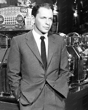 Frank Sinatra Slot Machine Casino 8" - 10" B&W Photo Reprint