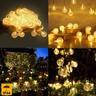 80/160/240 LED Lichterkette Kugel Beleuchtung Warmweiß mit Stecker 8 modi Garten