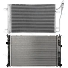 Aluminum Radiator & Condenser Cooling Kit for 10-2011 Mercury Milan Ford Fusion