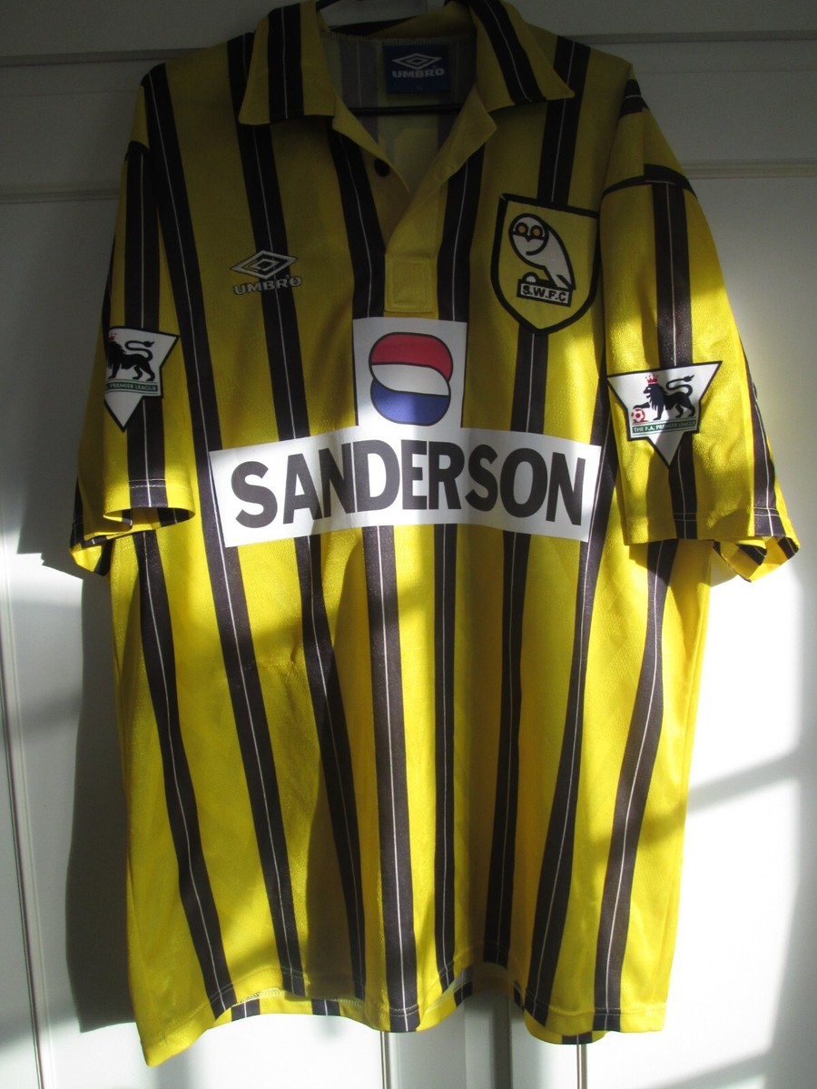Sheffield Wednesday 1992-1993 Hirst 9 Away Football Shirt XL