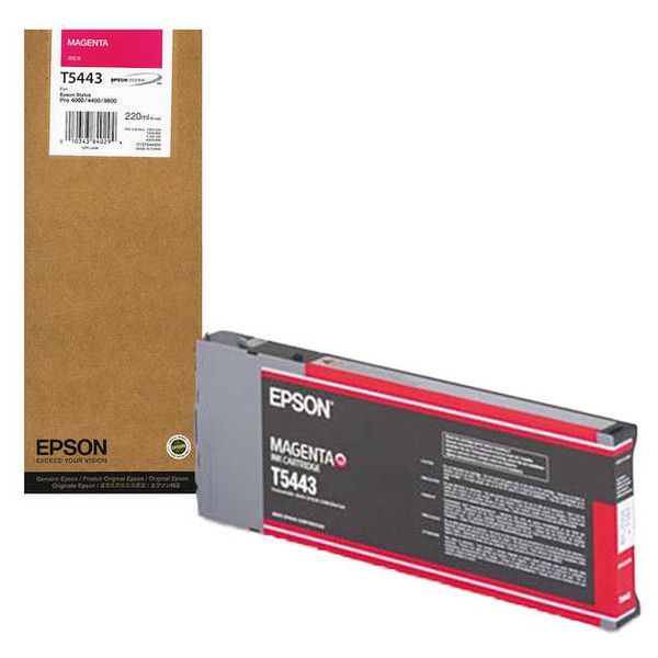 Original Tinte Epson Stylus Pro 9600 7600 4000 / T5443 Magenta Ink Cartridge Ovp-image