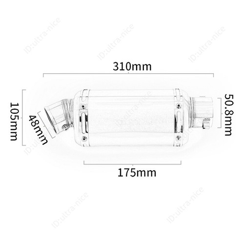For Suzuki GSF 650 1250 Bandit 2007-2016 Exhaust Tips Middle Pipe 51mm Muffler - Picture 2 of 15