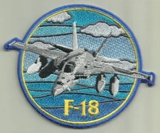 F-18 USAF PATCH OCEAN COMBAT FIGHTER JET WAR AIRCRAFT AVIATION PILOT USA FLY