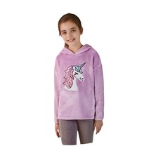 NEW BCBG Girls Unicorn Youth 2-piece Plush Set, Purple /Gray, Medium 10/12