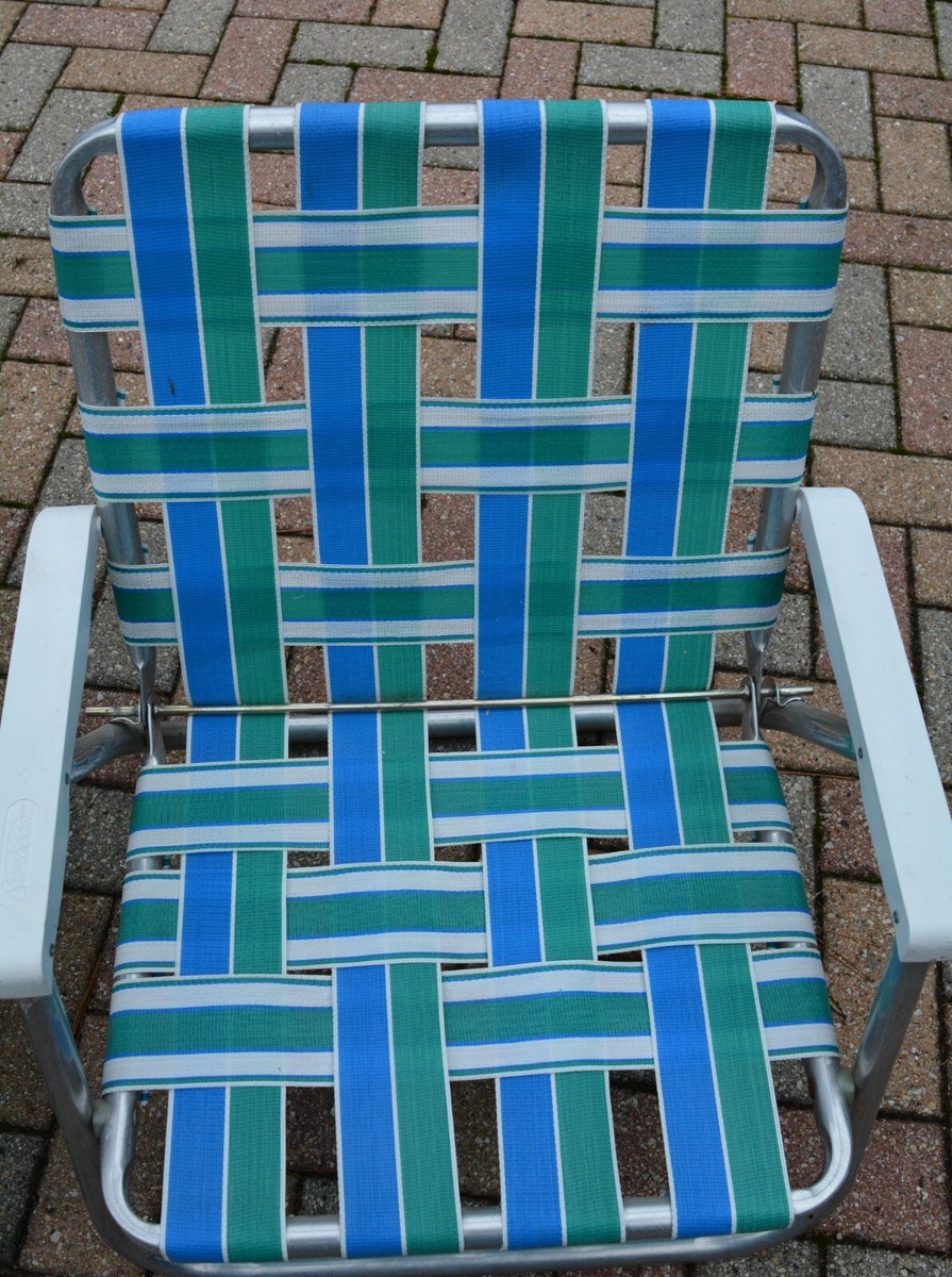 ビンテージ　ローンチェア　Sun beam Vintage Sunbeam Aluminum Beach Lawn Chair Outdoor Folding