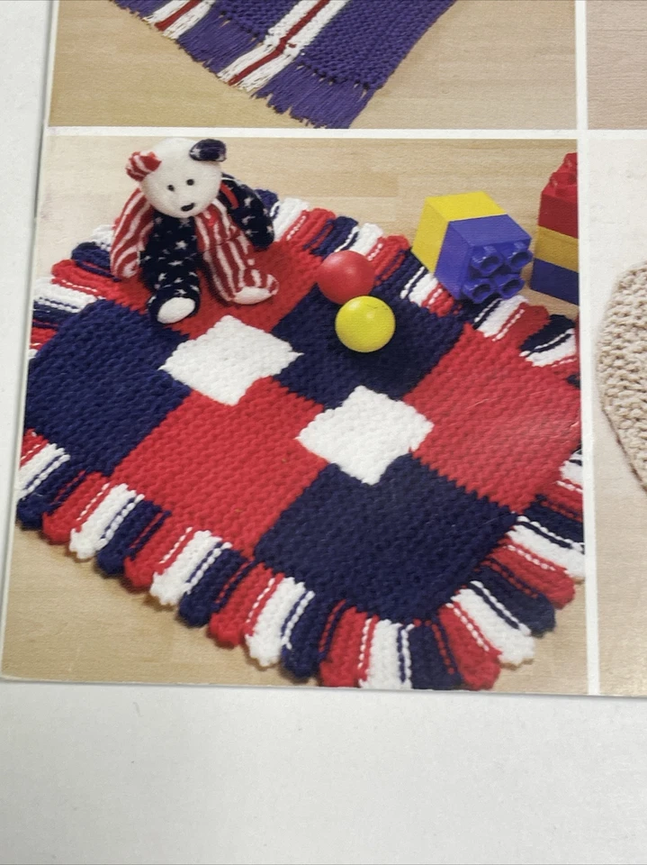 Annie's Attic Big Needle Knit Rugs 10 Designs Knitting Pattern - Image 4 of 4