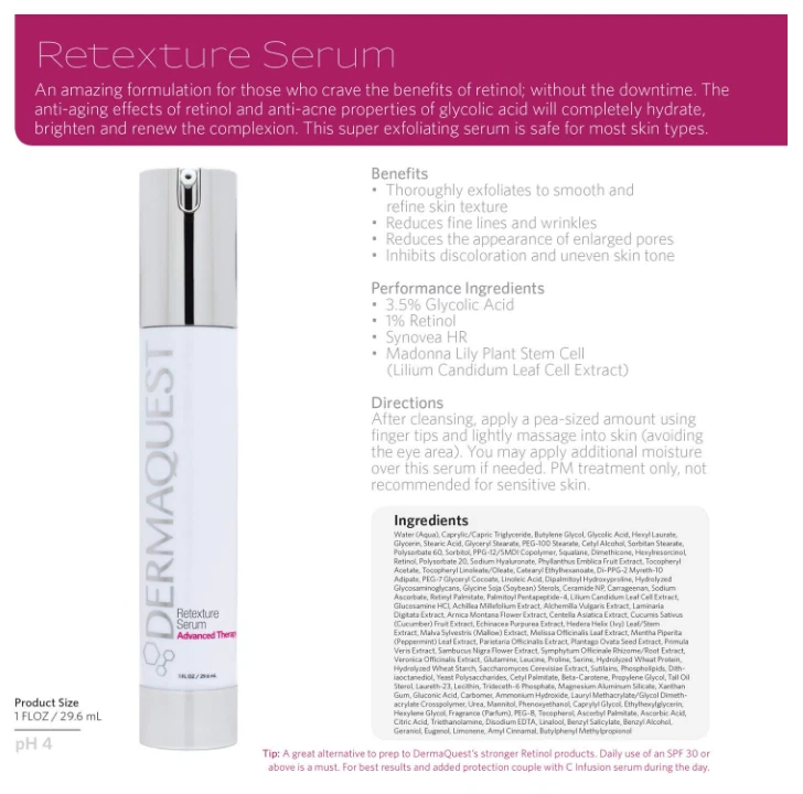 Dermaquest Suero Retextura Terapia Avanzada Antienvejecimiento 1oz/30ml Nuevo en Caja Foto 2 de 4