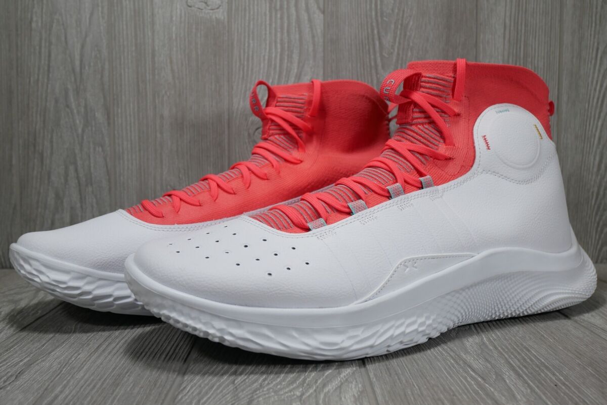 Under Armour Curry 4 FloTro Playoffs White/Crimson Mens Size Under Armour Curry 4 FloTro Playoffs White/Crimson Mens Size