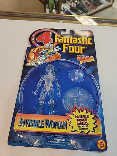 1994 Toy Biz Marvel Fantastic Four Invisible Woman 5" Action Figure Clear NEW