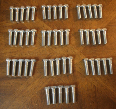 50 Midwest Fastener 1/2'' x 2'' Long Zinc Hex Cap Screws Bolts Fine Thread Grade 5