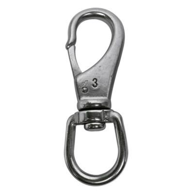 #ad 1#x27;#x27; Boat Marine Stainless Steel Swivel Eye Snap Hook 250 Lbs Working Load SS316 $13.99
