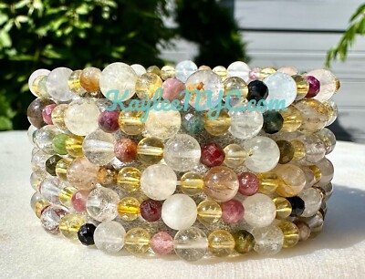 Wholesale 6 Pcs Scorpio Zodiac Natural Crystal Healing Stretch Bracelet ~7.5''