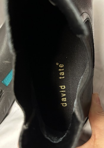 David Tate Ankle Boot Women’s Size 9 Black Leather Waterproof Chelsea Bootie - Picture 7 of 8
