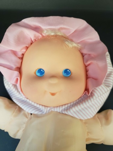 PUFFALUMP Kids Pink Stripe Doll 1991 Vintage FISHER PRICE Stuffed Soft No Dress - Picture 3 of 4