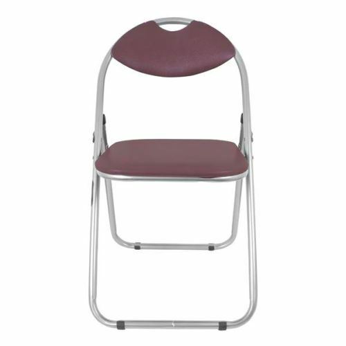 New Paris Folding Chair Faux Leather Padded Fold Up Chair Office Home Computer