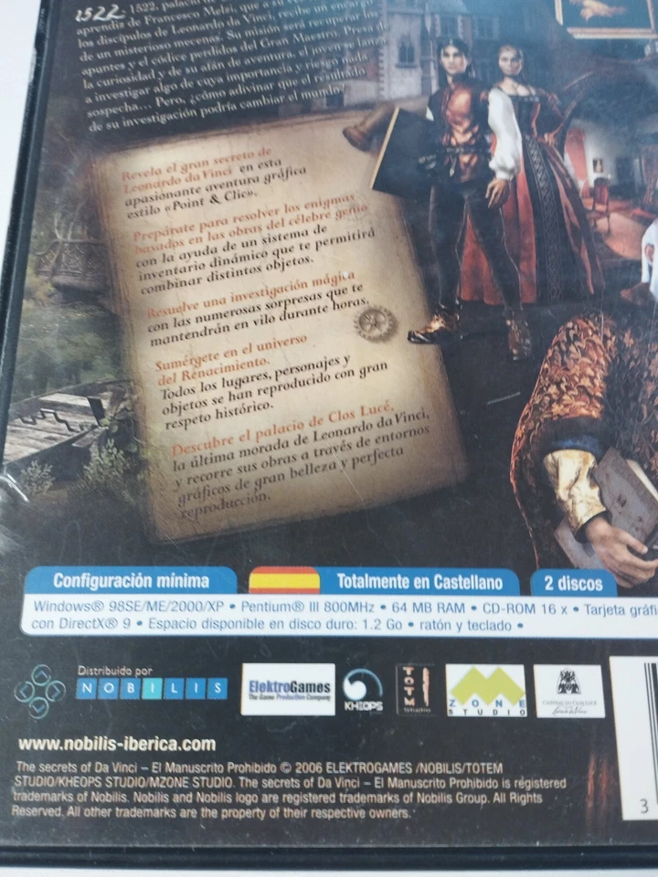 The Secrets of Da Vinci the Forbidden Manuscript - Game PC 2 x CD-Rom Spain Am - Image 3 of 4
