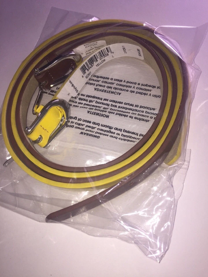 Style & Co. Patent супер узкий ремень комплект в коричневый/желтый, размер большой - Изображение 2 из 2