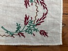 Hand Embroidered Vintage Floral Fabric Dresser Doilies, 2 pc cotton set — photo 9