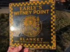 VINTAGE PORCELAIN SIGN INDIAN EARLY'S WITNEY POINT BLANKET PURE WOOL  ENGLAND