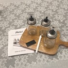 Parini Condiment Set 3 Leak-Proof 9 oz Dispensers w/Lids & Wood Board INV01034 — photo 3