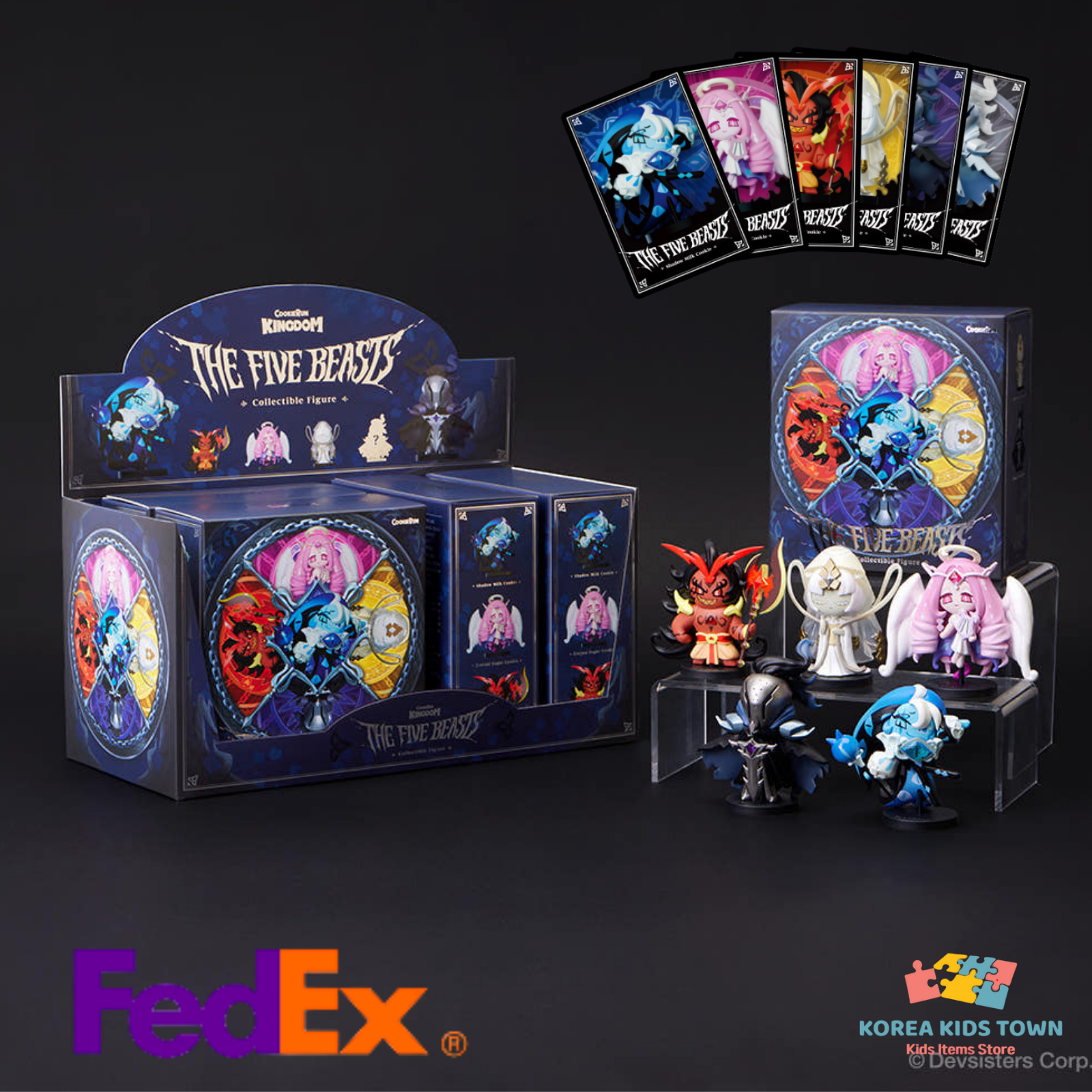 [Selectable/Full Set] Cookie Run Kingdom Figure The Five Beasts + Photo Card