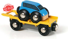 World 33577 - Car Transporter - 2 Piece Wooden Toy Train Set  Child'S Imaginati