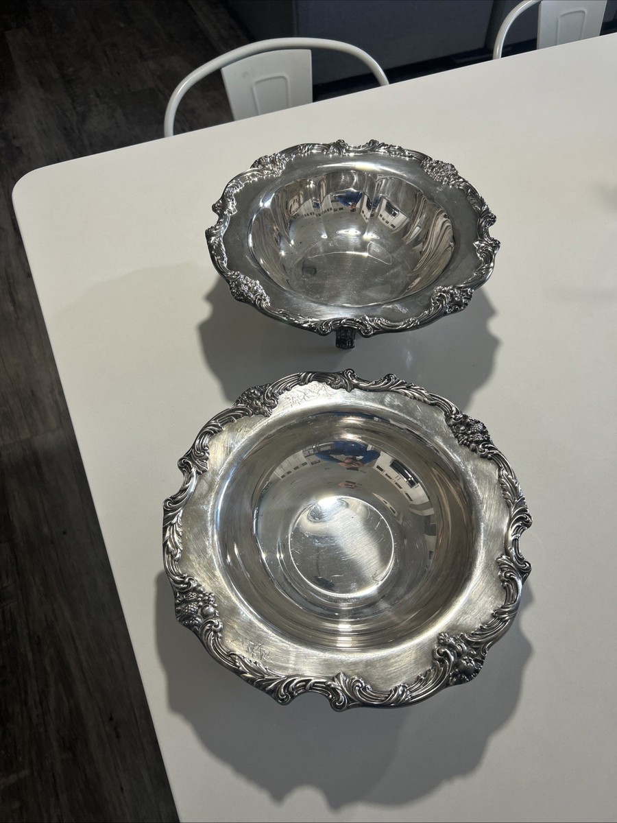 Reed Barton King Francis Silverplate Footed Centerpiece Bowl #1694