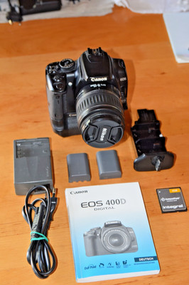Canon EOS 400D+Canon EF-S 18-55mm 1:3.5-5.6 II+Zubehörpaket