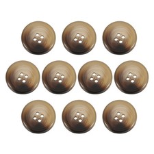 10pcs Resin Sewing Button 25mm 1" 4 Holes Round Coat Buttons 1 Coffee Brown