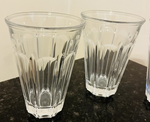Set Of 4 Ralph Lauren Crystal Mallory Old Fashioned Water Milk Drinking Glass 6" - Picture 2 of 6