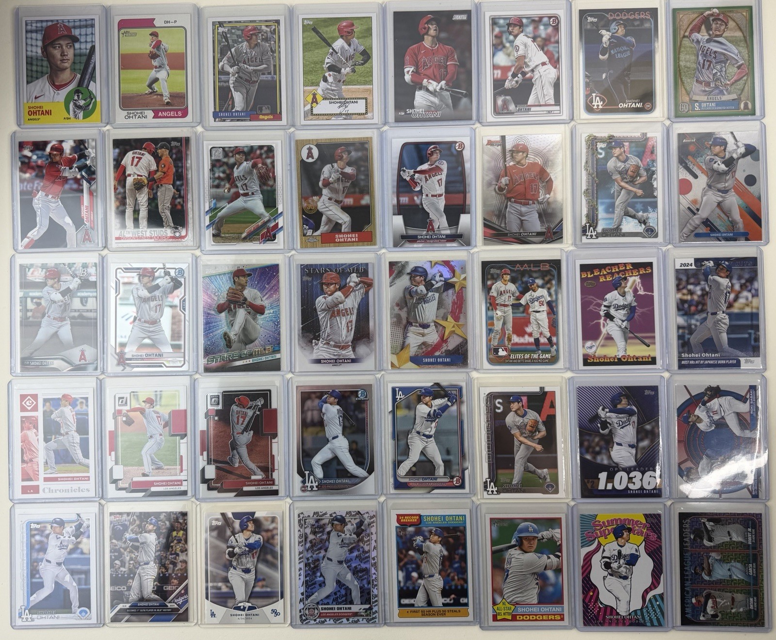 Shohei Ohtani 40 Card HUGE LOT Inserts, Parallels, And More Dodgers & Angels
