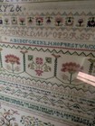 vintage framed needlepoint sampler embroidery Williamsburg — photo 4